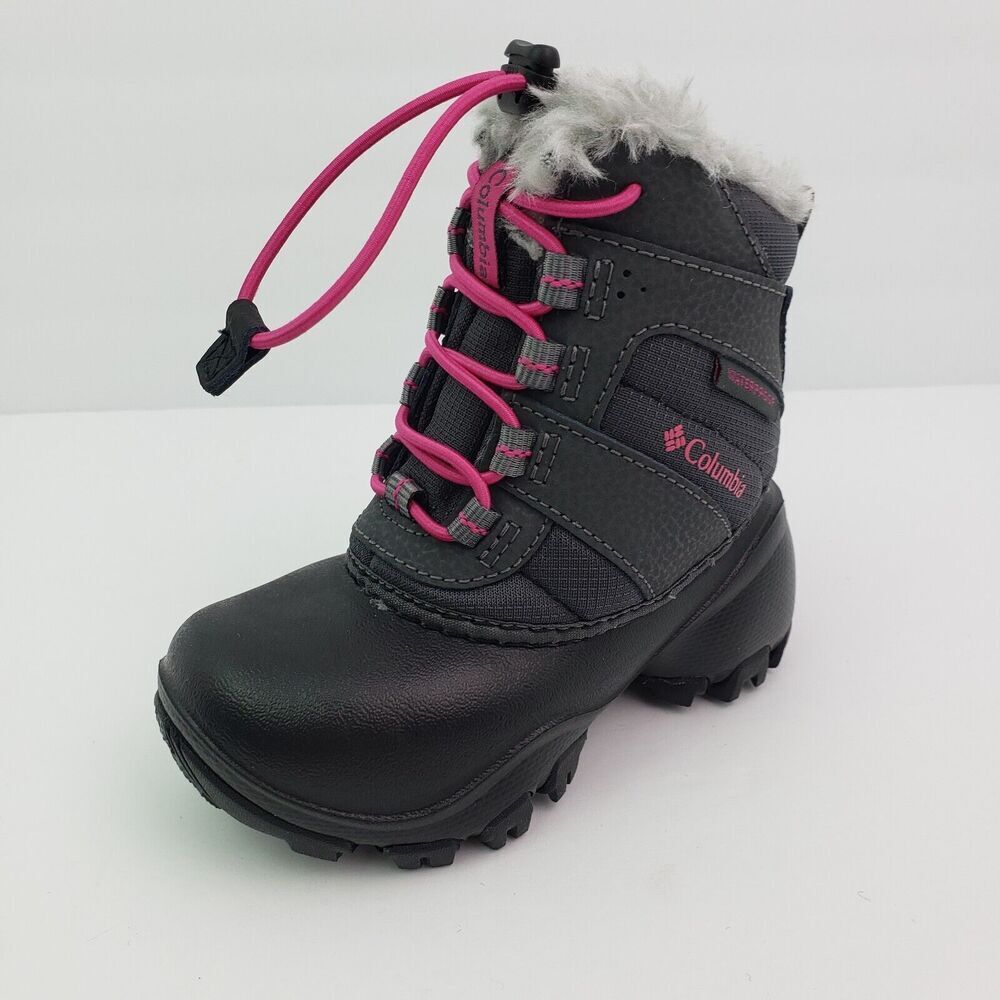 Never worn Columbia Gray and Pink Kids Winter Boots - Picture 2 of 14